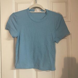 Light Blue Cropped T-Shirt